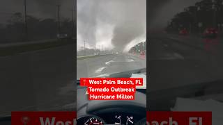 Tornado in West Palm Beach during hurricane Milton 🌀 milton tornado tornadooutbreak storm [upl. by Fraya]