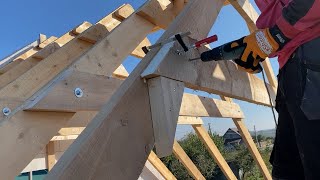 Mansard roof frame alone woodworking roof [upl. by Bensen981]