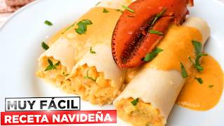 ¡El PLATO ESTRELLA de NOCHEBUENA 🎅😍 CANELONES de MARISCO con Bogavante 😋🌯 ¡Tienes que probarlos [upl. by Aidahs]