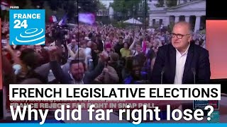 French legislative elections Far right failed to convince it was ready to govern • FRANCE 24 [upl. by Iramaj]