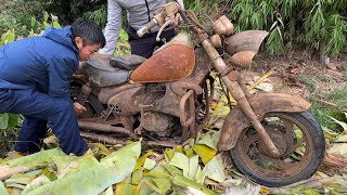 Full restoration old Euro Motorcycle  Repaired motorbike after being forgotten for a long time [upl. by Winni584]