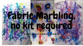 Fabric Marbling the easy way use ingredients you already have no special kit requiredtextileart [upl. by Bloomer]