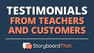 Storyboard That Testimonials from Teachers and Customers [upl. by Ybrad]