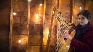 Away in a Manger  Stephanie Claussen harp [upl. by Chesnut583]