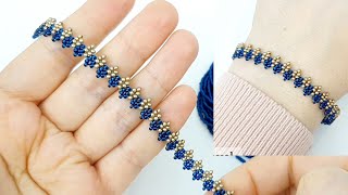 Kum Boncuktan Zarif Yaprak Bileklik Yapımı Elegant Leaf Bracelet Making Beading Tutorial [upl. by Bailey]