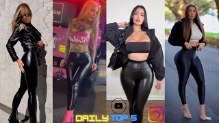 Leggings Quick Style Guide Top 5 QampA  Confident amp Curvy Leather Pants Outfits  GRWM Blog [upl. by Jeffers]