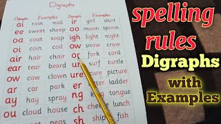 Digraphs with Examples  consonant digraphs  English reading rules [upl. by Francis82]