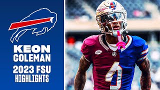 Keon Colemans Best Plays of 2023 FSU WR  Buffalo Bills Highlights [upl. by Ehrsam]