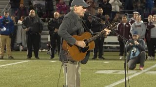 James Taylor performs national anthem in Lewiston Maine [upl. by Erehc]