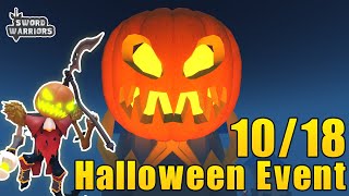 Roblox Sword Warriors Halloween Event October 18th [upl. by Enomyar]