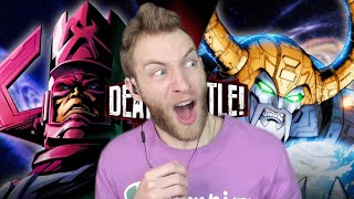 WHY DO THEY EAT WORLDS Reacting to quotGalactus vs Unicronquot Death Battle [upl. by Anerdna273]