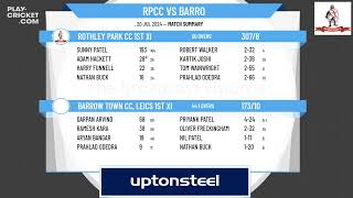 Rothley Park CC 1st XI v Barrow Town CC Leics 1st XI [upl. by Vaden907]