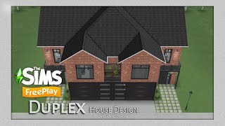 Duplex House Design  The Sims FreePlay  House Tour  Floor Plans  UniQueSiMS Designs [upl. by Merfe]