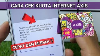 Cara Cek Kuota Axis  Cara Cek Paket Internet Axis Terbaru [upl. by Elise553]