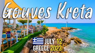 Gouves Crete walking tour 4k Kreta Greece 2023 [upl. by Robma]