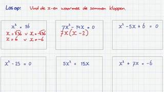 Oplossen vergelijkingen 2term en 3term [upl. by Georgeta]