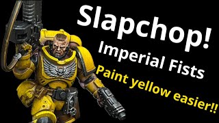 Speed Painting Imperial Fists Slap Chop Style [upl. by Yrrad]