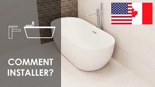 Comment installer le robinet SMART BOX BATH el la baignoire îlot USA [upl. by Prince]