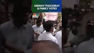 MaharashtraAssemblyElections  Shiv Sena UBTs Uddhav Thackeray Aaditya Thackeray And Family Vote [upl. by Erotavlas199]