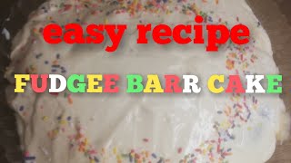 NO BAKE FUDGEE BAR CAKE  Easy Recipe simplerecipe fudgeebarrcake [upl. by Hilaire919]