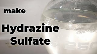 Make Hydrazine Sulfate  Hypochlorite ketazine pathway [upl. by Hammad]