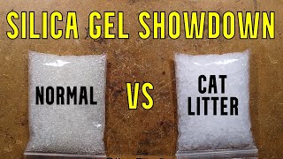 Silica gel desiccant showdown  normal versus crystal cat litter [upl. by Landa]