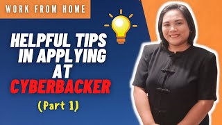 HELPFUL TIPS IN APPLYING AT CYBERBACKER  Simply Chellie Vlogs [upl. by Doelling808]