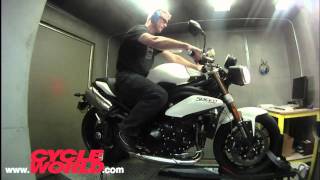 2011 Triumph Speed Triple Dyno Review [upl. by Oahc]