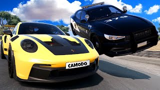 HighSpeed STREET RACE Ends in Police Chases in BeamNG Drive Mods Multiplayer [upl. by Neddra]