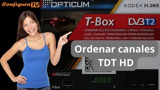 Ordenar canales en TDT HD Opticum T Box 👌 [upl. by Tterrab537]