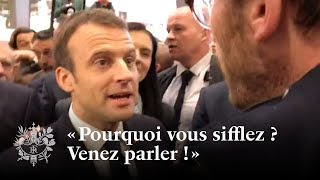 Échange direct au Salon de lAgriculture  Emmanuel Macron [upl. by Ahsaercal]