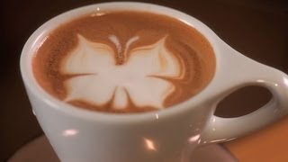 How to Etch a Butterfly  Latte Art [upl. by Medardas]