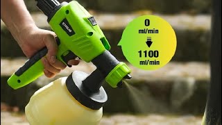 Paint Sprayer 800W HVLP ETOOLAB Electric Spray Paint Gun for House Painting Furniture Fence Stain [upl. by Anelle466]