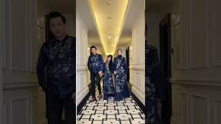 Matching outfit with family 🩵navy sarimbit kondangan [upl. by Packton]