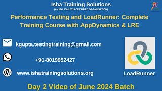 Performance Testing and LoadRunner Day 2 on 20th June 2024 [upl. by Nahshun954]