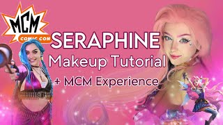 SERAPHINE MAKEUP TUTORIAL  LEAGUE OF LEGENDS  MCM MAY 2023  FIRST COMIC CON EXPERIENCE [upl. by Enelehcim]