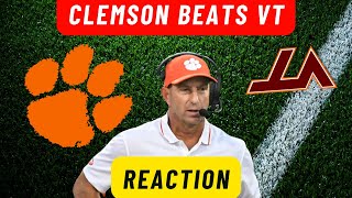 CLEMSON BEATS VIRGINIA TECH REACTION [upl. by Eatnahs281]