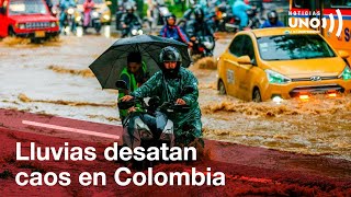 Crisis por lluvias Bogotá Medellín y La Guajira en emergencia  Noticias UNO [upl. by Seigel]