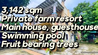 TN9C03224 Private farm resort 3142 sqm main house guest house swimming and fruit bearing trees [upl. by Egiap]