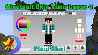 How to Make Minecraft Skin TimeLapse 4 PLAID SHIRT [upl. by Hindorff]