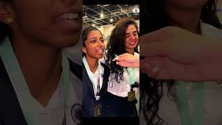 Rapid Fire with Indian womens team🥇 at 45th Chess Olympiad  Chess  Shorts  Ytshorts  Games [upl. by Kela]