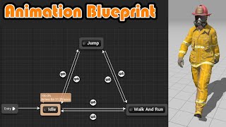 How To Make An Animation Blueprint And Blendspace  Unreal Engine 4 Tutorial [upl. by Sarajane721]