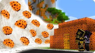 CASA DE GALLETA VS TSUNAMI DE LECHE EN MINECRAFT 😱  RETO DE LA CASA VS TSUNAMI EN MINECRAFT [upl. by Neilson]