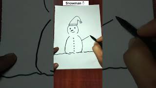 Snowman Easy Drawingshots snowman drawingideas [upl. by Ailicec]