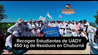 Recogen Estudiantes de UADY 450 kg de Residuos en Chuburná 🏖️ [upl. by Tippets495]