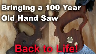 Restoration Series 100 Year Old Disston Back Saw [upl. by Donavon]