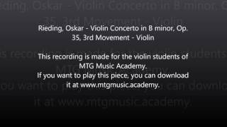 Rieding Oskar Violin Concerto in B minor Op 35 3rd Movement Piano accompaniment [upl. by Butte]