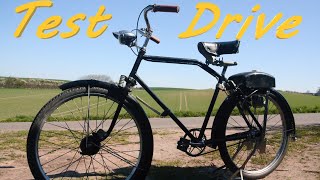 Vintage motorized bike Diesella 112 Test drive [upl. by Parthinia347]