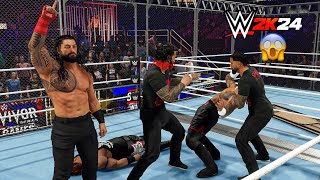 OG Bloodline vs New Bloodline at War Games  WWE 2K24 Gameplay [upl. by Specht]