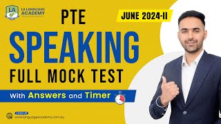 PTE Speaking Full Mock Test with Answers  June 2024II  LA Language academy PTE NAATI IELTS [upl. by Lavina]